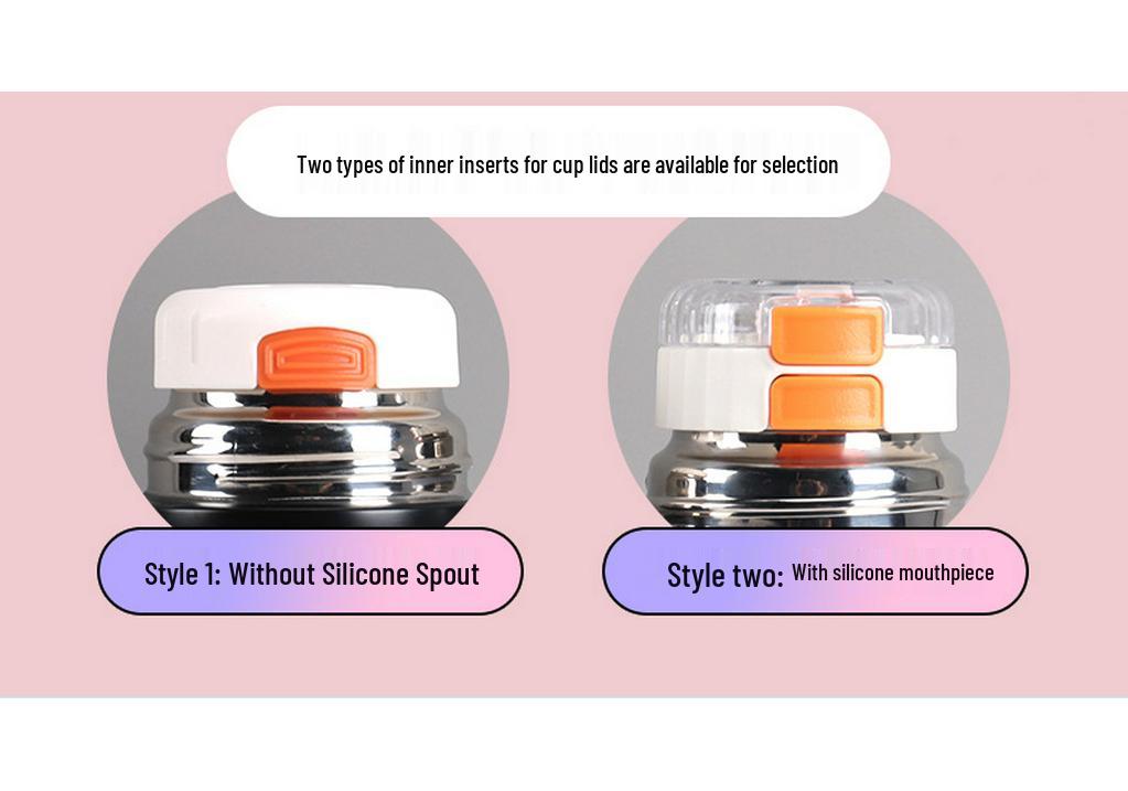 New Home Dual-Use Insulated Stainless Steel Children's Cup 316: Stylish, Portable, Bouncing Lid