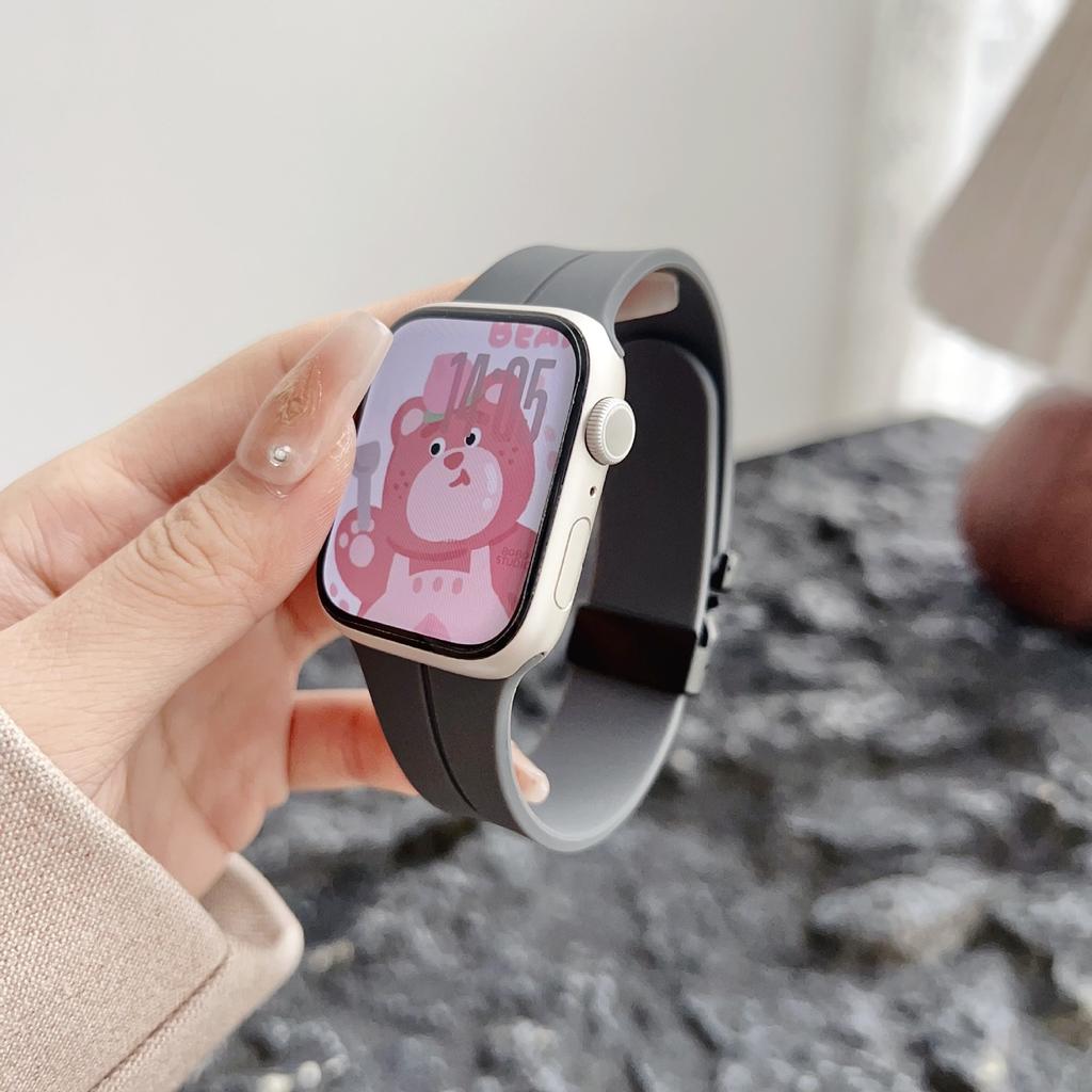 For Apple Applewatch109876 Generation Watch Parachute Buckle Silicone Strap Iwatchse New