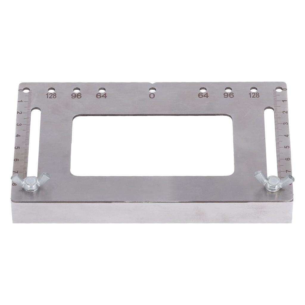 Cabinet Hardware Jig Stainless Steel Furniture Handle Punch Locator with Adjustable Screw Silver