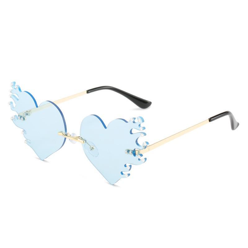 

Эксклюзивные солнцезащитные очки со стразами в форме сердца – Модные безободковые очки для вечеринок для Европы и Америки.