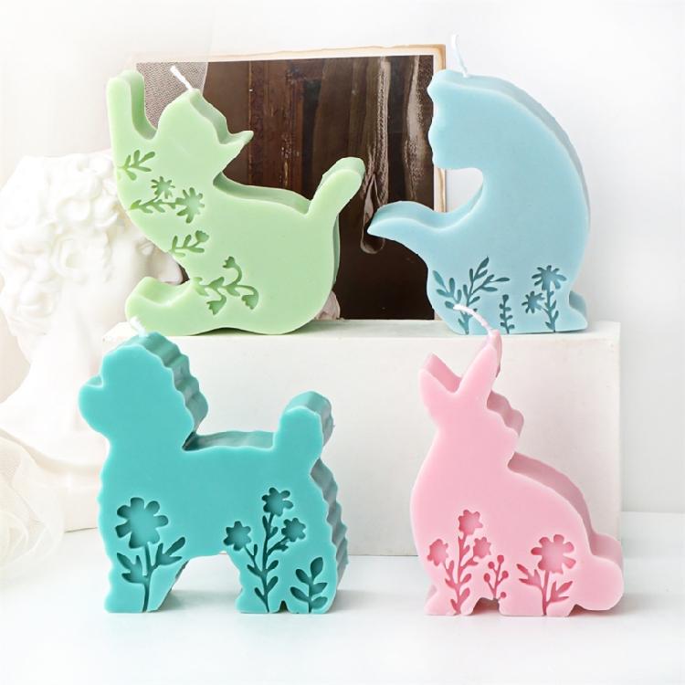 Easy To Clean Silicone Candle Molds Fondant Moulds Animal Shape Resin Project Moulds Silicone Texture for Candle Making