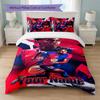 Set Biancheria da Letto Personalizzato con Nome Testo Lamine Yamal 1 Copripiumino+2 Federe Logo Calcio Regalo Personalizzato per Occasioni Speciali Decorazione Camera da Letto