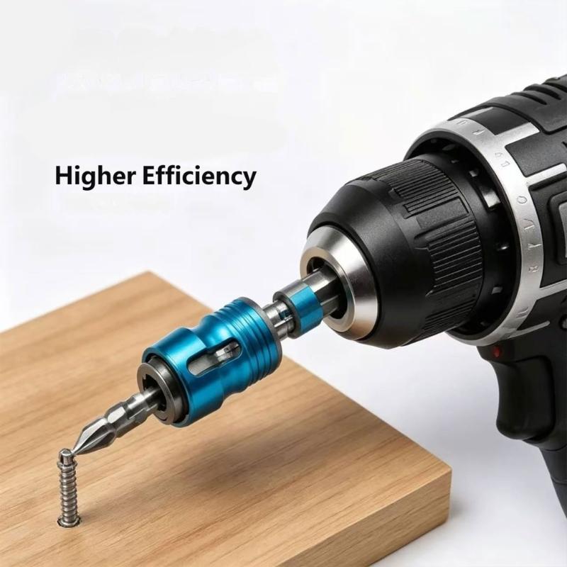 M10 Drill Bit Adapter 1/4Inch Hex Holders and Quick Changes Sleeve, Alloy Steel Accessory Converters for Assembly, Maintenance and Fastening Tasks
