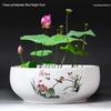 Großer Keramik-Lotus Seerose Hydroponischer Blumentopf ohne Abfluss