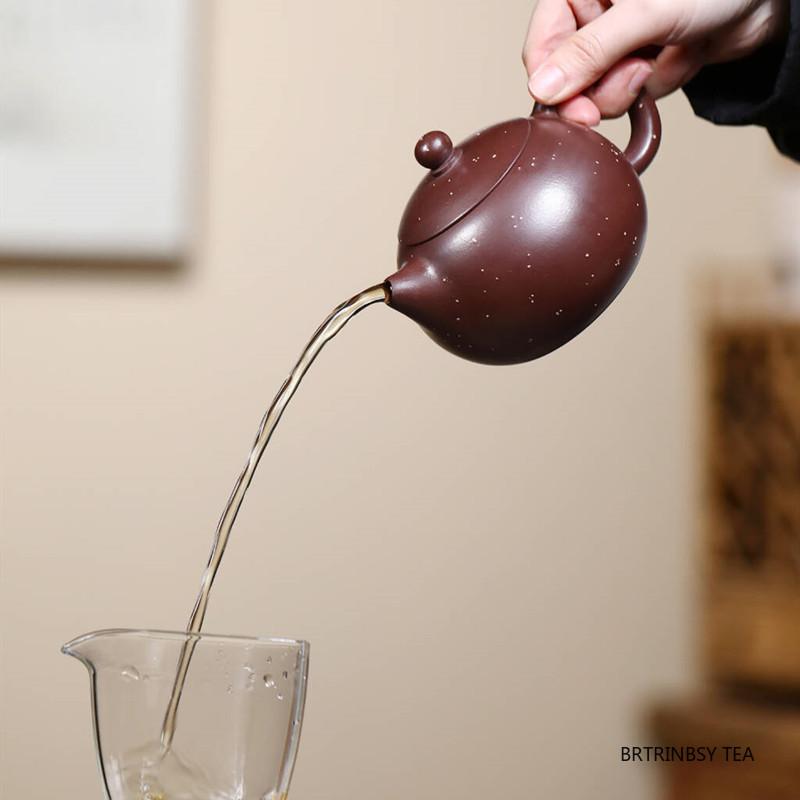 290ml Chinese Yixing Purple Clay Teapot Handmade Xishi Zisha Tea Pot Tradition Household Tea Set Beauty Tea Infuser Kettle