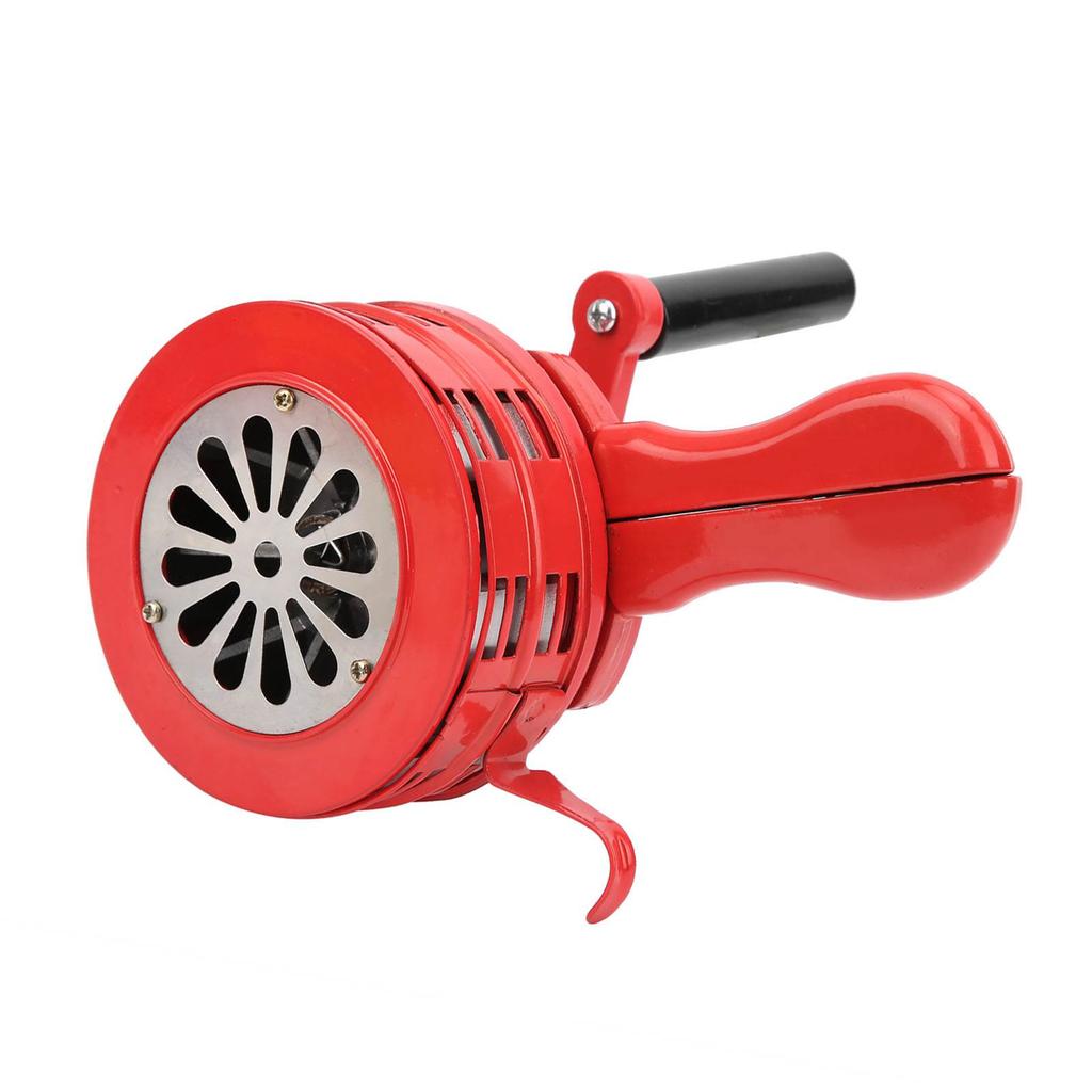 Hand Crank Siren Red Portable Manual Operated Alarm for Schools Troops Alarming 120DB