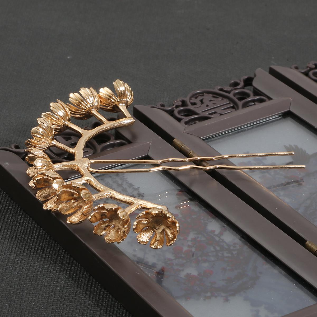 

Цветок в древнем стиле U-образная шпилька аксессуары держатель лотоса с отверстием из сплава 92×90mm