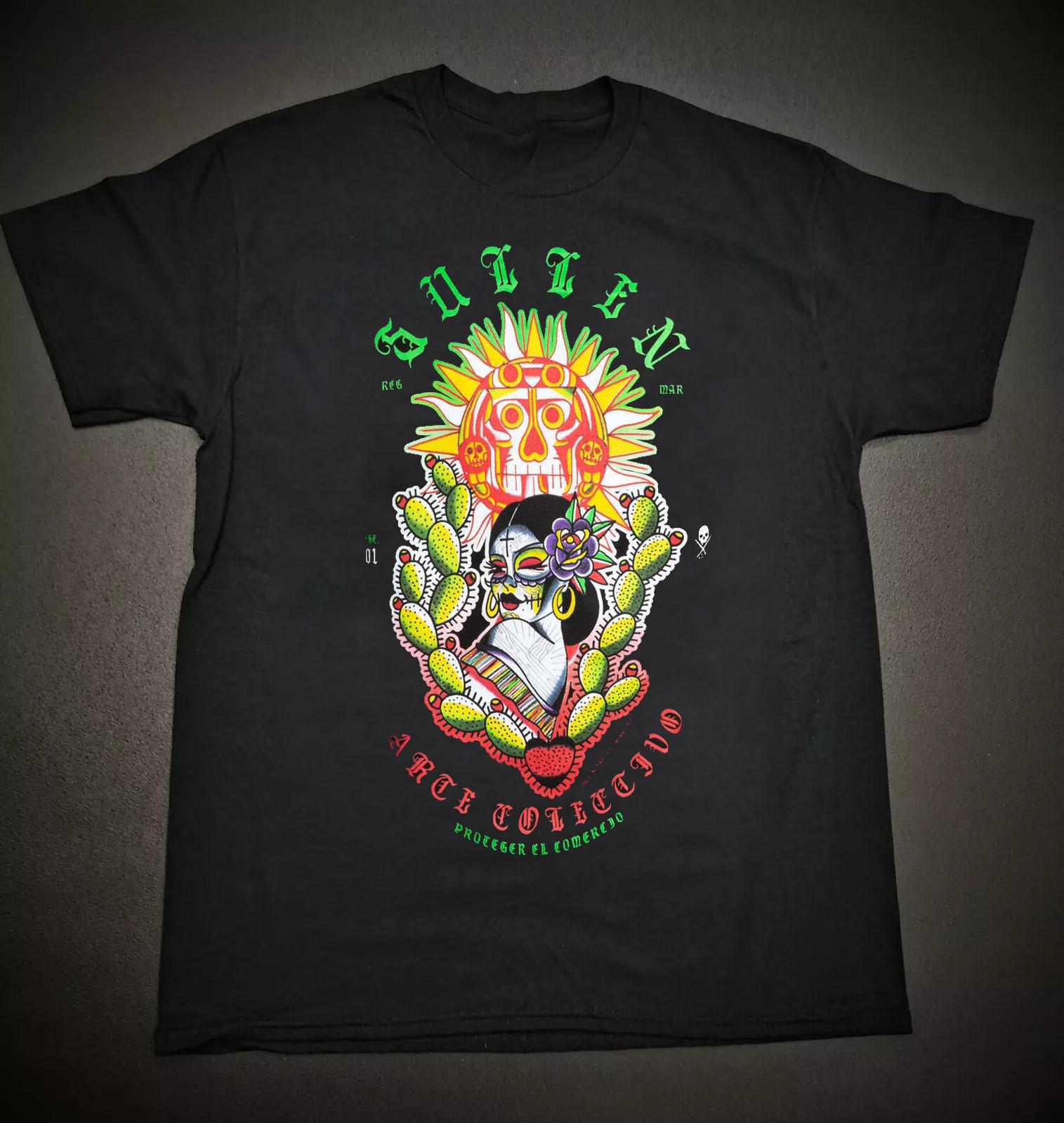 Sullen Rockabilly Ray Cinco De Mayo Mexican Pride Tattoo Inked Shirt S разноцветный