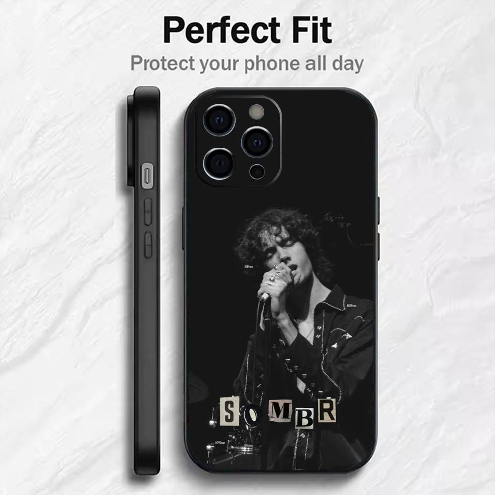 S-Sombr Back To Friends  Phone Case For iPhone17,16,15,14,13,12 Plus,Max Soft Silicone Black Cover