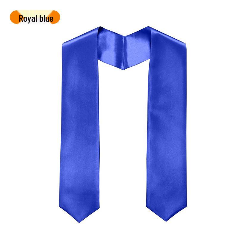 Solid Color Graduation and Honor Bachelor Stole Sash for Evening Dress