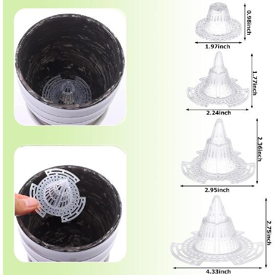 40 Pieces Upgraded Cone Flower Pot Hole Mesh Pad DIY Planter Bottom Grid Mat Mesh Hole Screens for Keeping Soil from Flowing- Breathable