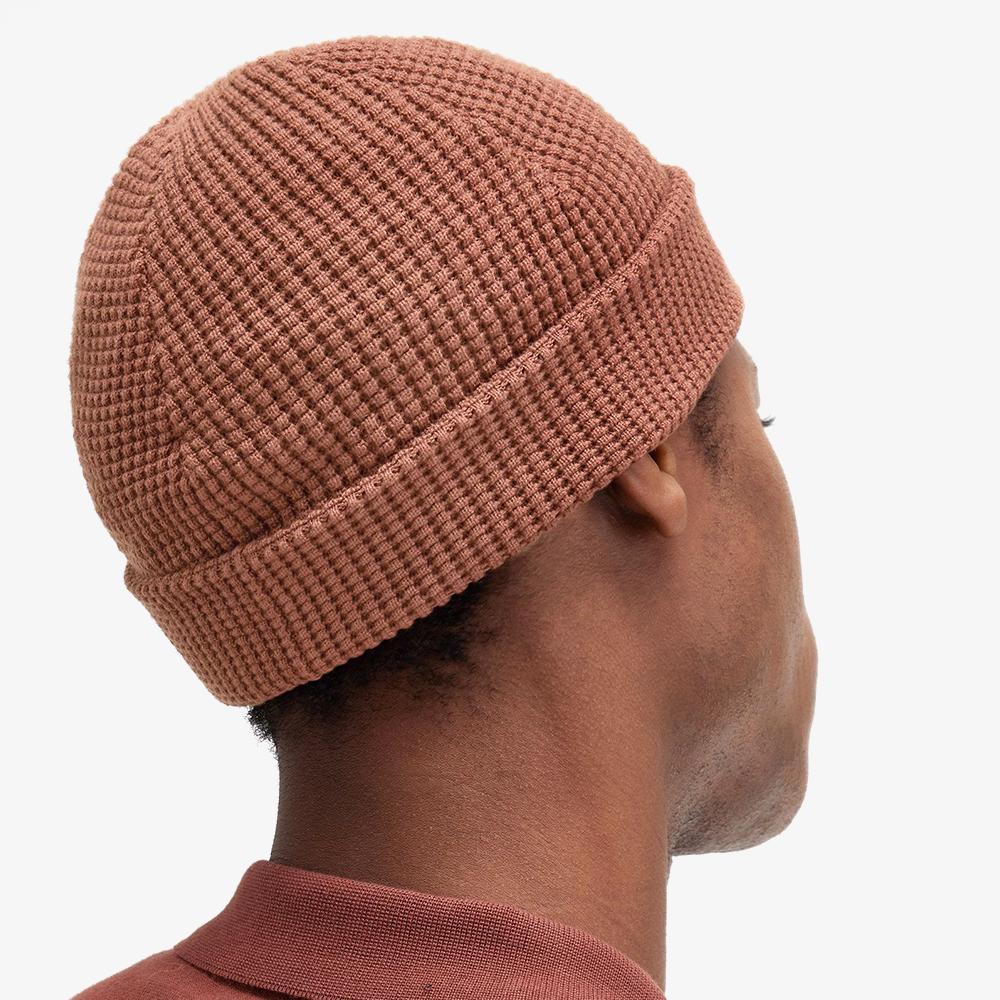 FRED PERRY Waffle Knit Cotton Beanie - Whiskey Cfpu2438130-S54