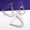 Trend Retro Chain Pin Brooch Street Punk Tide Cool Street Fashion Metal Decoration Punk Hip Hop Clothing Men Accessorie