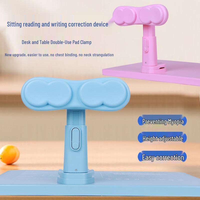 Children s Posture Corrector & Vision Protector for Writing Clamp Desk - Blue