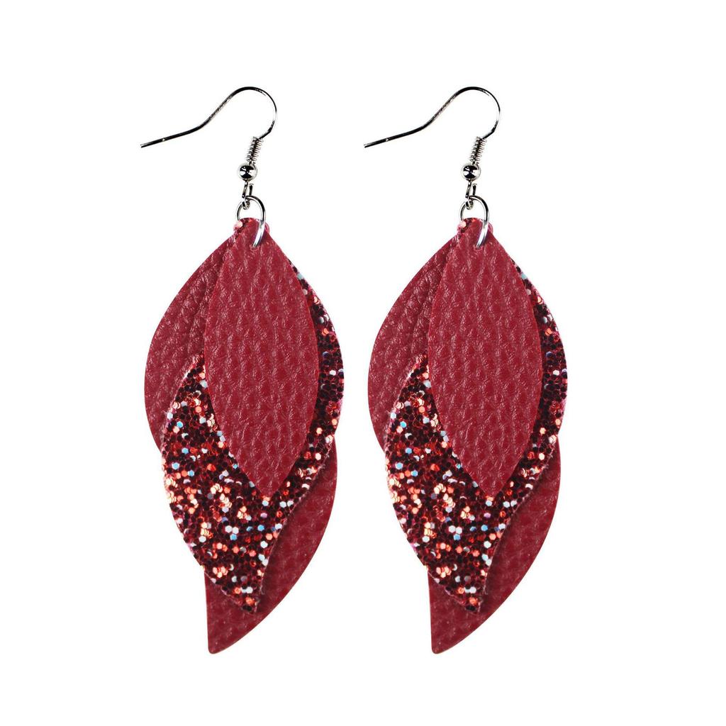Stylish PU Leather Earrings: Creative Designs & Shapes