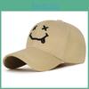 Facial Expression Embroidered Cap With Curved Brim For Fashionable Outdoor Sports And Leisure