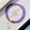 4Mm High Quality Design Natural Amethyst Necklace Clavicle Chain