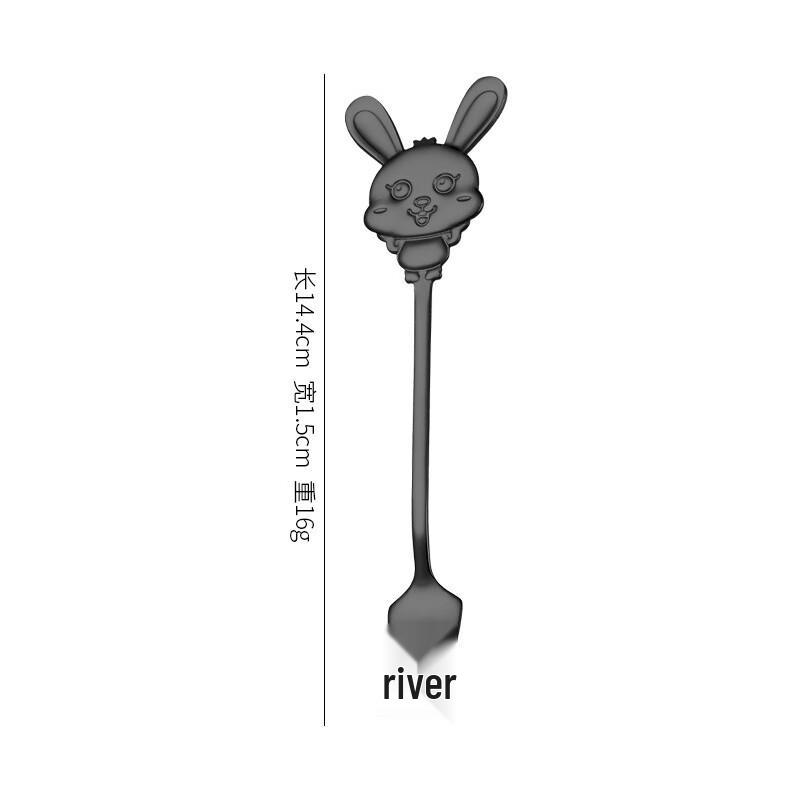 ZISIZ Cute Cartoon Rabbit Spoon and Fork Set