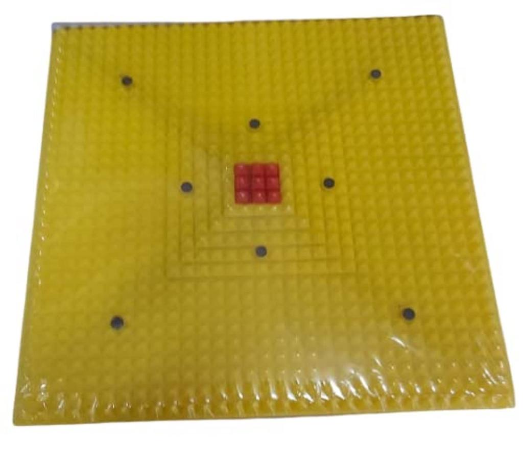 CAREQUE Acupressure Mat For Foot Pain Relief With Pointed Board Plate Pyramid Pad And Magnetic Energy Booster | Manual Foot Massager Mat For Bloo