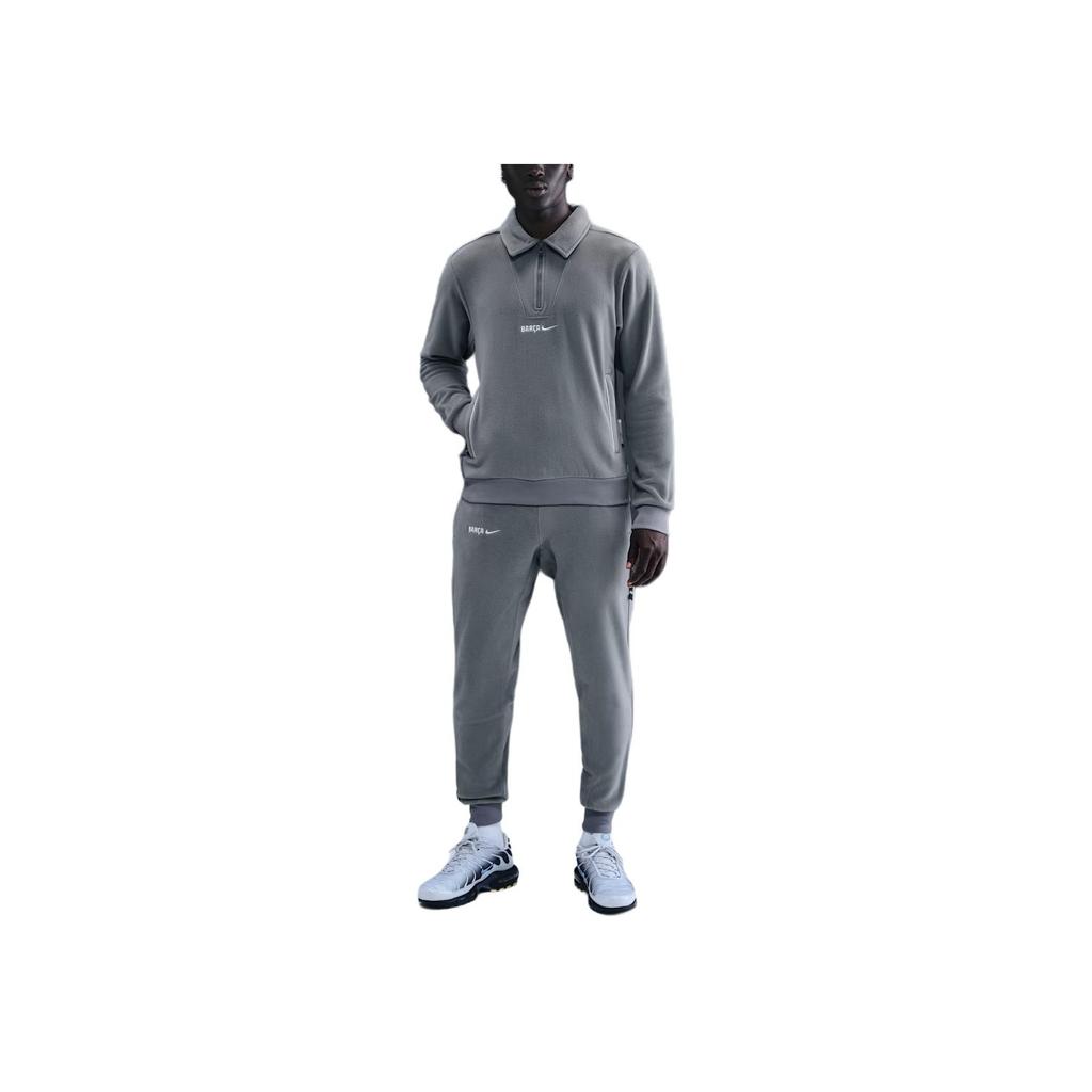 Nike Sports Polo Neck Pullover Long Sleeve Sweatshirt Men Sweatshirt HM4280-084