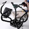 Bench Table Clamp Soldering Station 6 Flexible Arms Aluminum Alloy Soldering Iron Holder Rotatable Clips Detachable for PC Board
