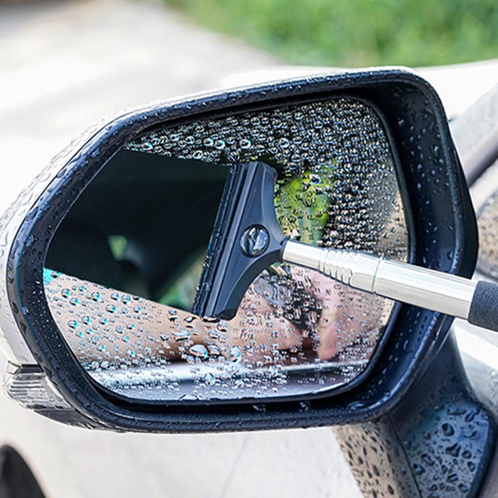 Car Side Mirror Squeegee Car Mirror Squeegee Portable Car Squeegee Car Rearview Mirror Wiper Telescopic 98cm Long Handle