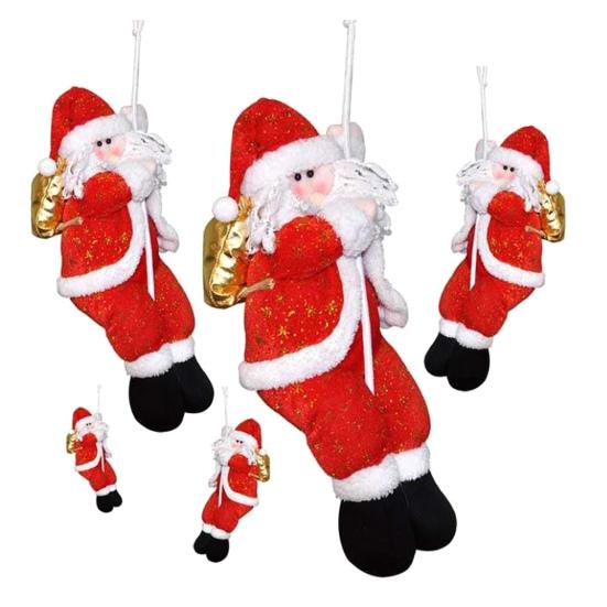 Santa Claus Climbing Rope Christmas Decoration Plush Doll Christmas Tree Climbing Old Man Hanging