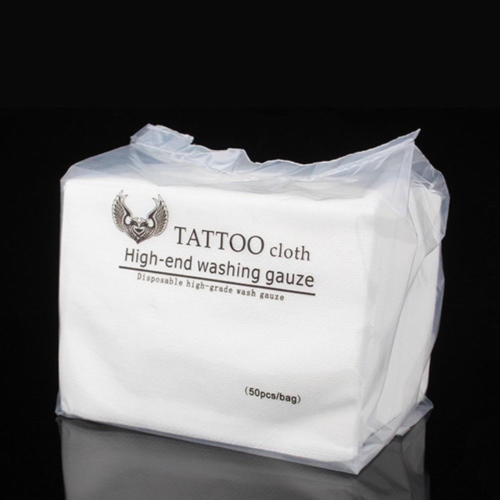 

50Pcs/Bag Non-woven Fabric Disposable Tattoo Wipe Disposable Tattoo Suppliesets Tattoo Paper Towel Cleaning Tool