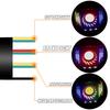 Motorcycle LED Brake Tail Light 12V Signal Lights LED Integrated Tail Light with License Plate Bracket RGB Angel Eyes Universal