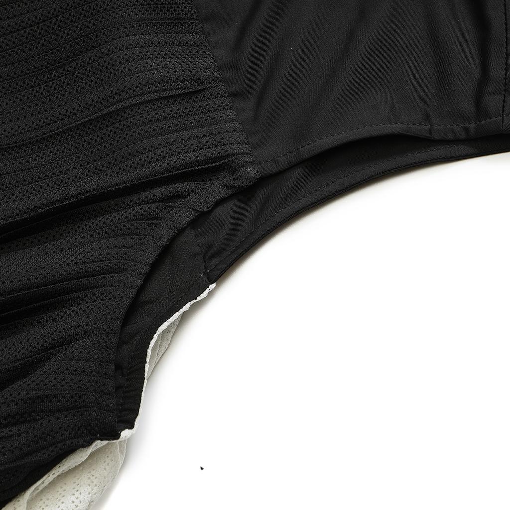 Fila X Mihara Yasuhiro Pleated Color Block Loose Sleeveless Dress Women Dresses Black F11W233303F-BK