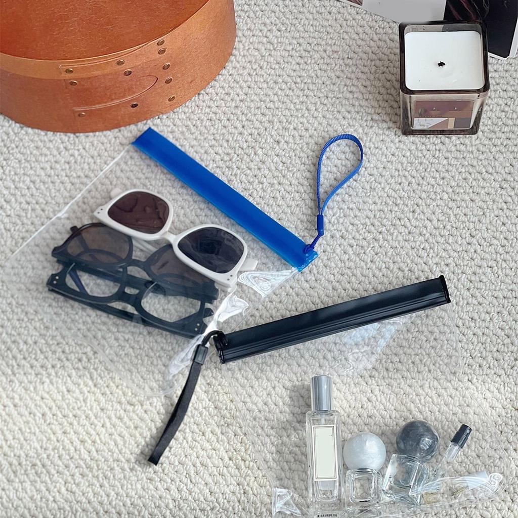 Pack of 6 EVA Waterproof Storage Bags EVA Clear Bags for Travel Accessories Waterproof and Space Saving Organizers