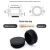 Black Round Plastic End Cap for Chair and Table Legs, Stainless Steel Plug, Tube Stopper