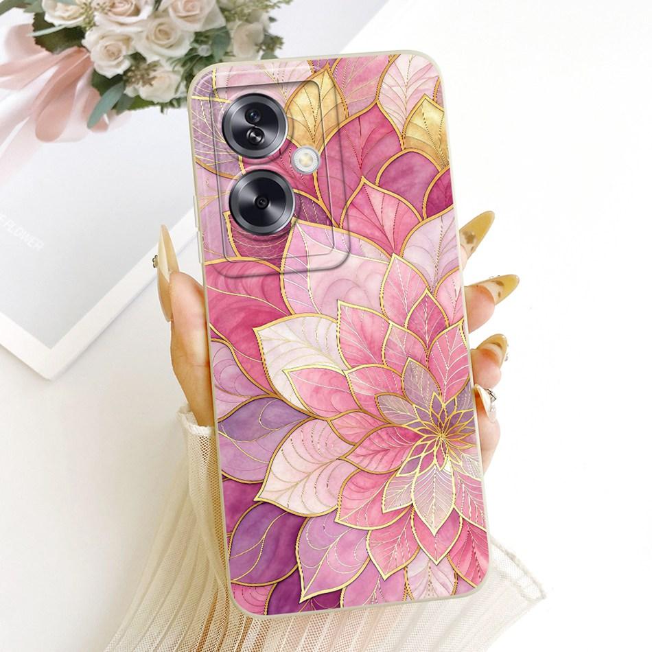 For OPPO A79 5G Cute Cat Flower Cartoon Phone Case For Oppo A79 CPH2553 CPH2557 Shockproof Soft Silicone Covers Bumper