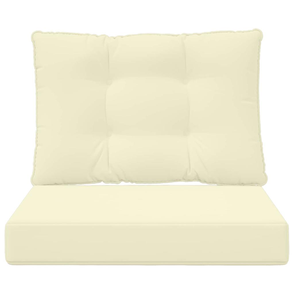 Outdoor Sofa Cushions 2 Pcs Cream Polyester