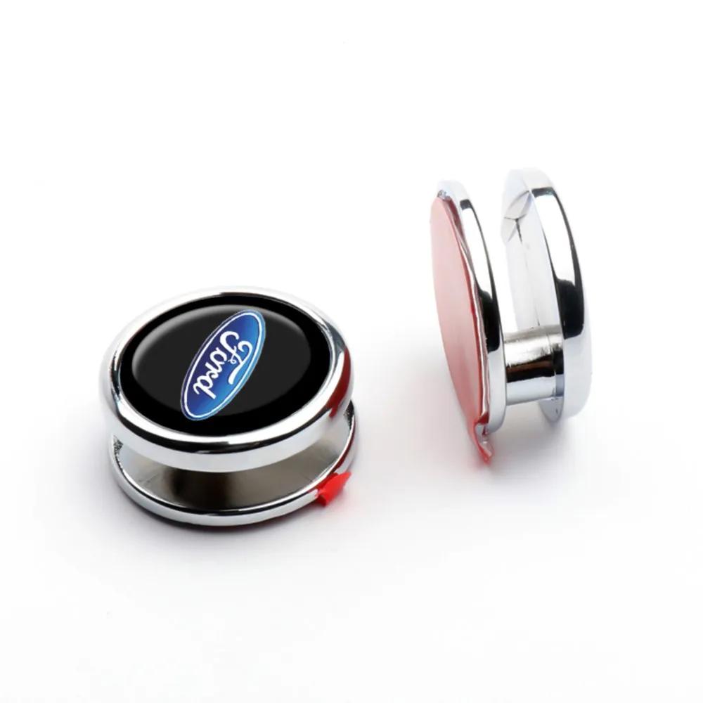 New 2026 Car Sticker 1/2PC Metal Car Badges Hooks Holder Hangers Organizer Accessories For Ford Focus 2 Mk3 F150 Ranger Explorer