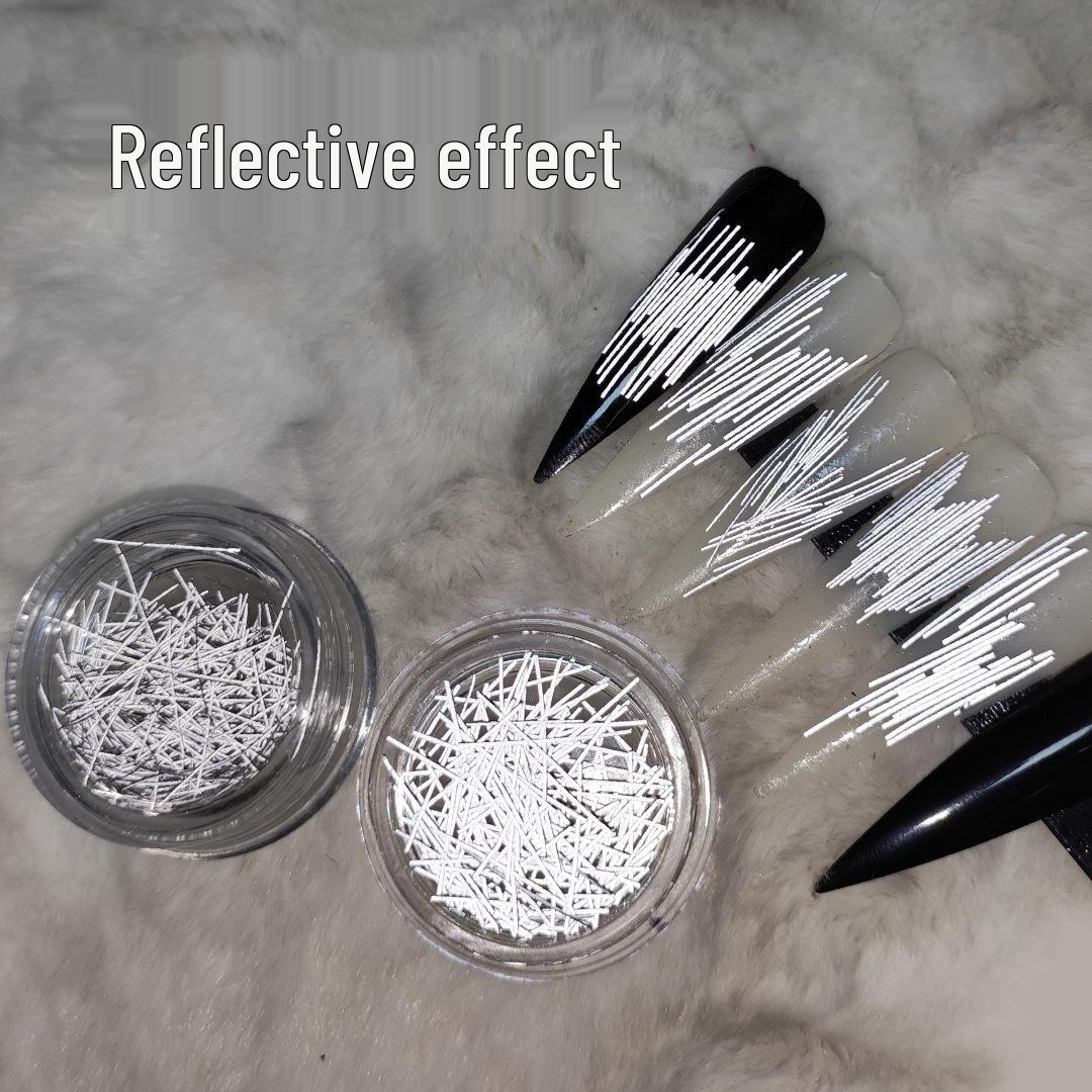 

Luminous Reflective Thread for DIY Jewelry: Nightclub Hot Style Manicure Accessory
