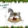 Small Christmas Rocking Horse Decor Collection Desktop Animal Statue Resin Desk Figure for Birthday Shop Party Wedding Fireplace