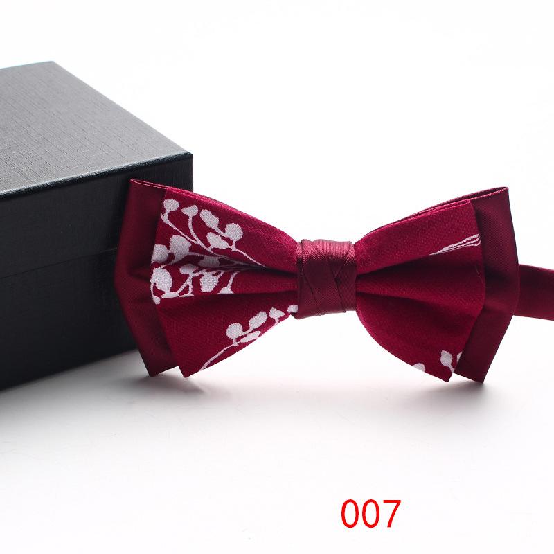 Shuangpin Men'S Bow Tie Business Trend Color Weaving Jacquard Suit Accessories Retro Bow Tie