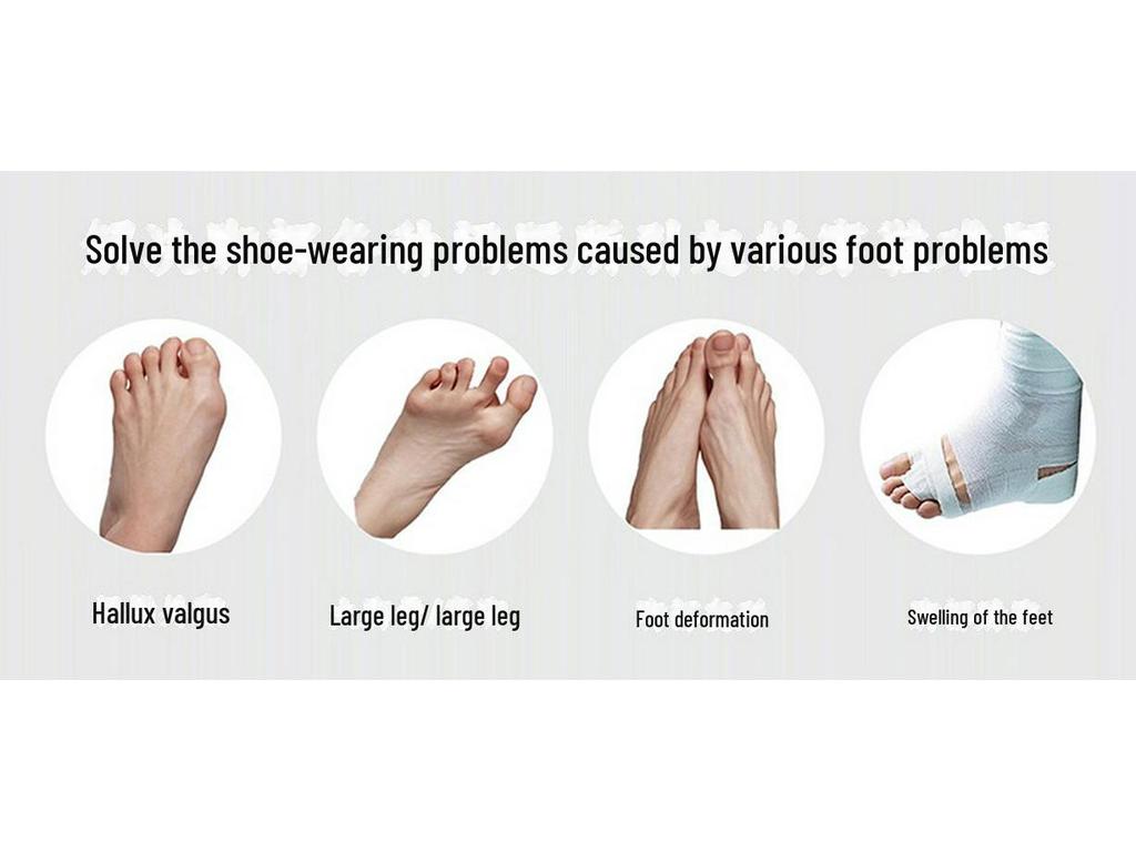 Wide Non-Slip Walking Shoes for Swollen Feet & Hallux Valgus