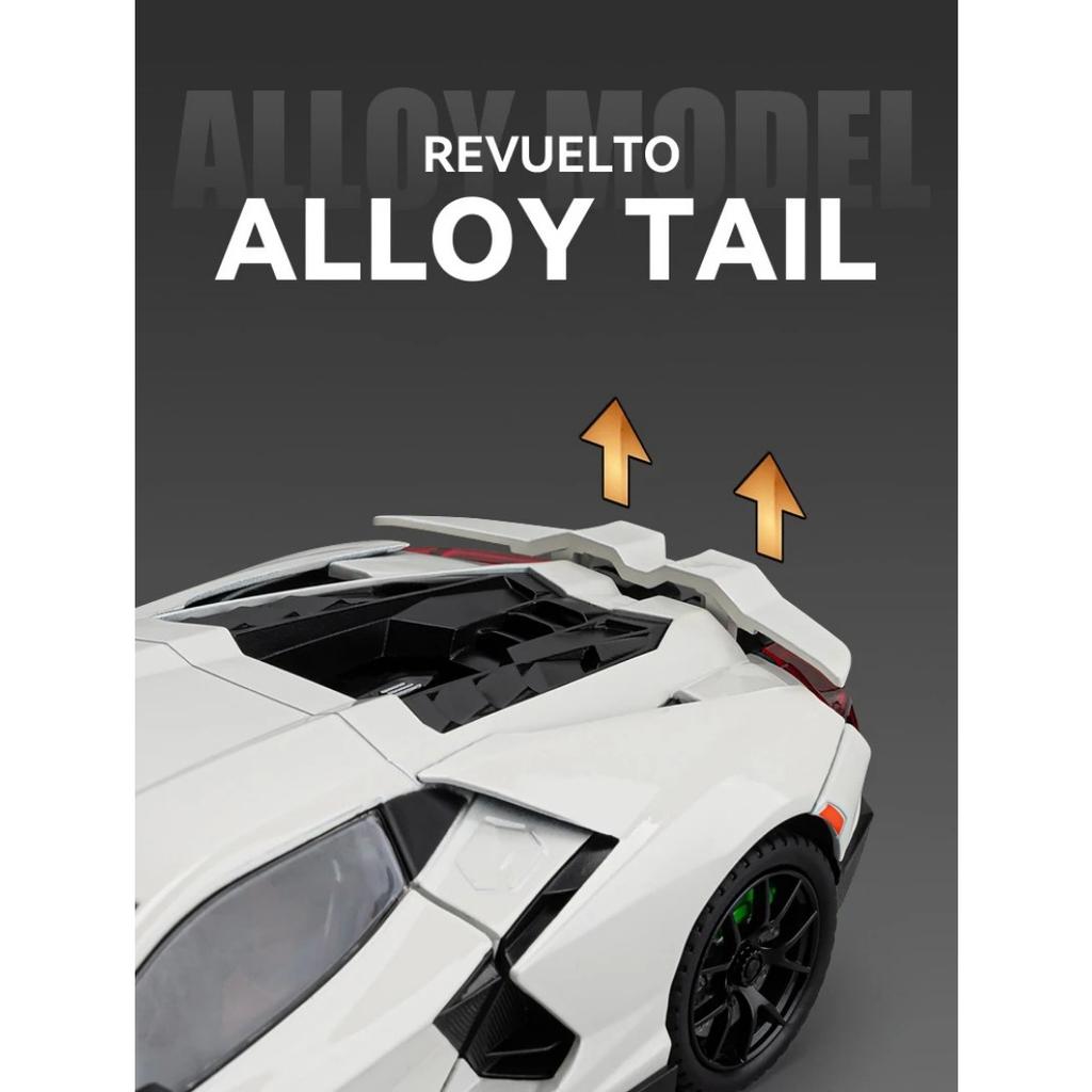 1/24 Lamborghini Revuelto Supercar Alloy Car Diecasts & Toy Vehicles Metal Toy Car Model Sound and Light Collection Kids Toy