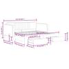 Extendable Daybed with Drawers Light Grey 100 X 190 Cm Velvet