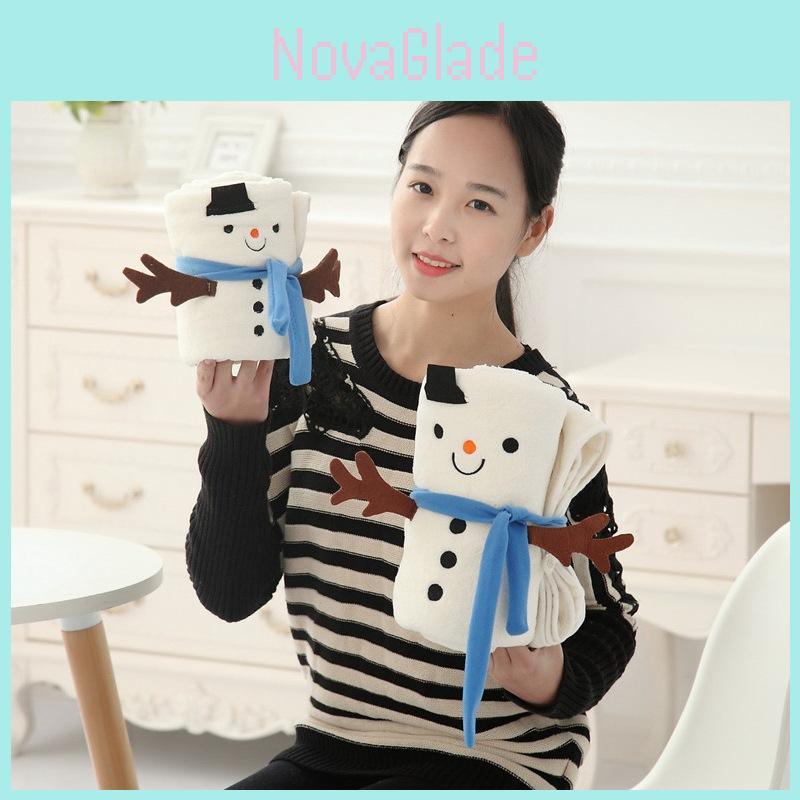 Classic And Cozy Merry Christmas Blanket With Cute Santa Claus For Children