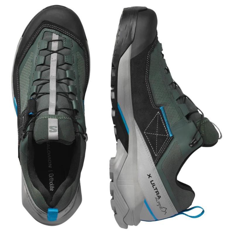 SALOMON X Ultra ALPINE Cushioning Waterproof Support Low Top Hiking Shoes Men's Gray Blue Sneakers 478149