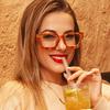 square thick-edged glasses frame, European and American fashion ins glasses, retro trend anti-blue flat glasses