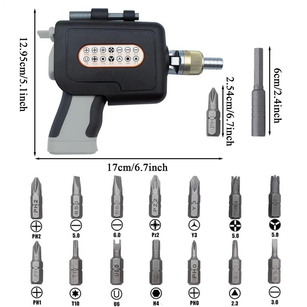 

Набор отверток 180 градусов Регулируемая угловая отвертка Электроника Компьютерные инструменты Ремонтный комплект Эргономичный гаечный ключ для серый