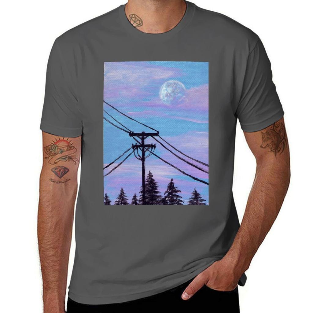 Telephone Wires Tshirt Plus Size Street Style Tee