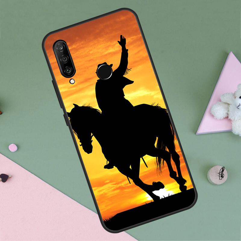 Cowboy de rodéo Lariat Chevaux Pour Huawei Nova 9 10 SE Y91 Y61 Y90 Y70 Y60 Y72 12s 12i 11i 7i 8i P60 Pro P30 P40 Lite Coque
