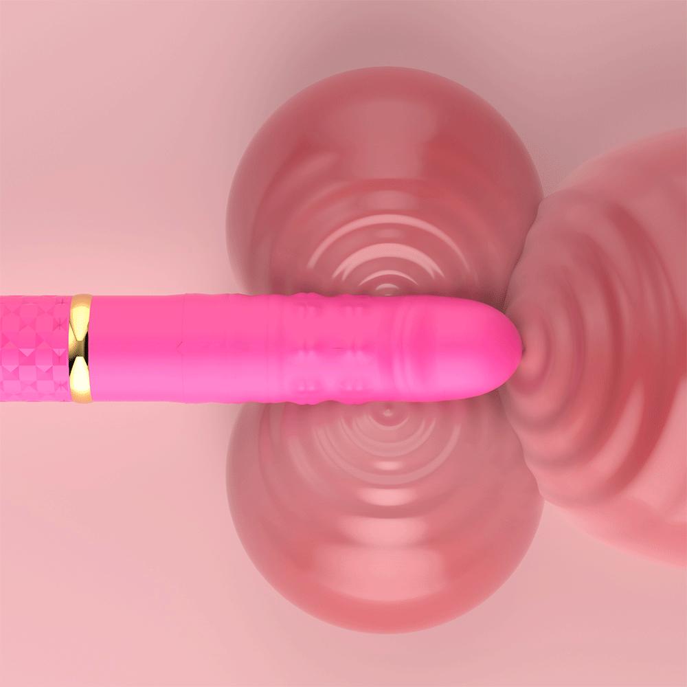 2026 Beginner Automatic Telescopic Dildo Vibrator with Suction Cup G Spot Orgasm Massager Anal Plug Stimulator Sex Toy for Women Portable Masturbator