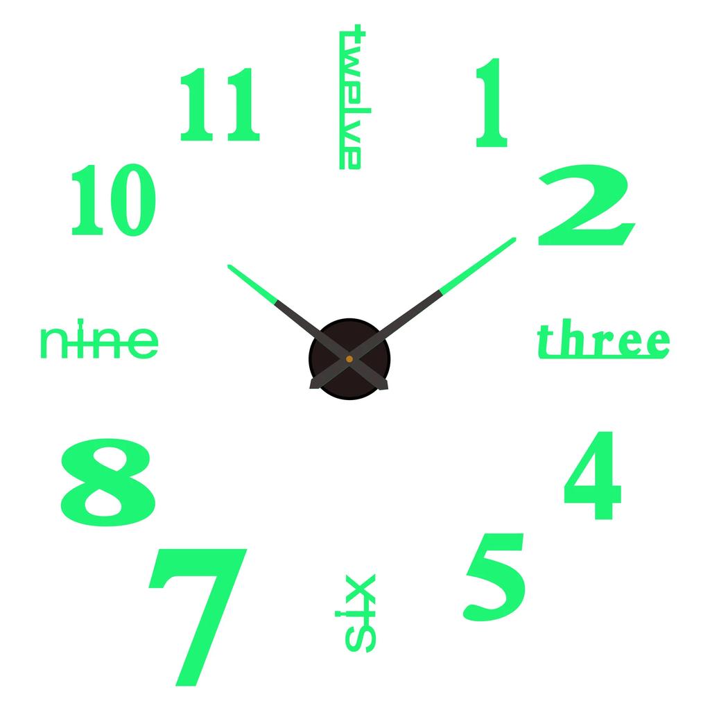 Kreative rahmenlose DIY Wanduhr Wandtattoo Home Stille Uhr Wohnzimmer Büro Wanddekoration