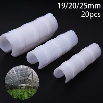 White Greenhouse Clips 19mm 20x Black Clamp Film Clips